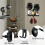 Motorcycle Helmet Display Stand with Adjustable Hook Wall Mounted Organize Caps Jackets & Accessories. Universal Fit 4