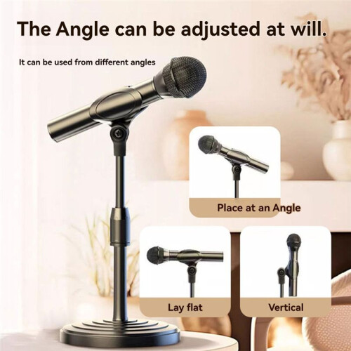 Microphone Stand Desktop Adjustable Lifting Mic Holder Portable Table Bracket Shockproof Mic Stand for Live Bracket 2
