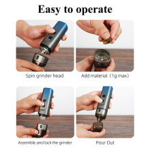 Portable Auto Grind Electric Herb Grinder One-Touch Grinding  to 1.5G Automatic Dry Spice Mill Machine