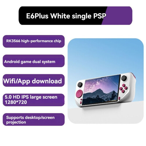 E6Plus Handheld Rk3566 Dual-System Game Machine 5.0 Hd Ips  Screen with Touch Supports Wifi Projection A 1