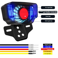 Uniwersalne 12 V Motocyklowe Światło Hamowania LED, Sygnałowe, Zintegrowane Tylne Światło LED z Uchwytem na Tablicę Rejestracyjną