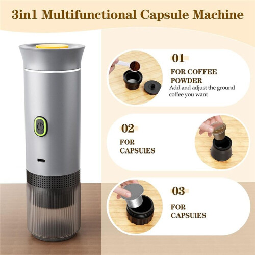 Portable Espresso Machine  Travel Coffee Machine Rechargeable Self-Heating Car Coffee Machine Small Espresso Machine 2
