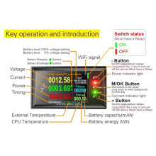 DT20W 0-420V Tuya WiFi  Lithium Batterij Capaciteitsdetectie Tester  Stroom Spanning Coulomb Vermogensmeter 30A