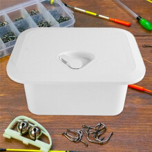 Marine-Deck-Aufbewahrungsbox, Drehbar zum Öffnen und Schließen, für Yachten, Weiß, Verriegelbar, Integrierter Inspektionsluken-Organizer
