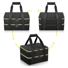 Sac de Rangement pour de 4 000 Cartes à Collectionner, Boîte à Double Compartiment avec Séparateurs, Compatible avec Taco