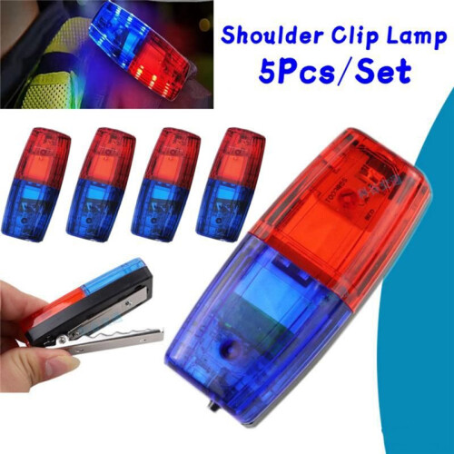 LED Red  Caution Emergency Light Flashing Shoulder Clip Lamp USB Rechargeable  Warning Safety Beacon Lantern 1