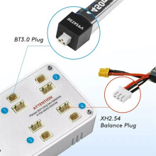 For Toothstor'S 2S Drone Battery Charger Supports BT3.0 and XH2.54. 4 Port 2S Balance Charger with Storage Mode
