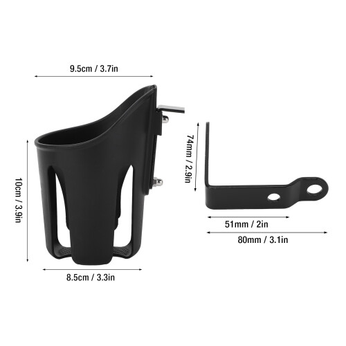 Universal Motorcycle Handlebar Cup Holder Plastic Fits Most Bikes 1