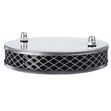 2 STUKS Auto Chrome Pannenkoek Hoge Luchtstroom Luchtfilter voor Alle 1.25 Inch SU HS2 Carburateurs 14X3cm