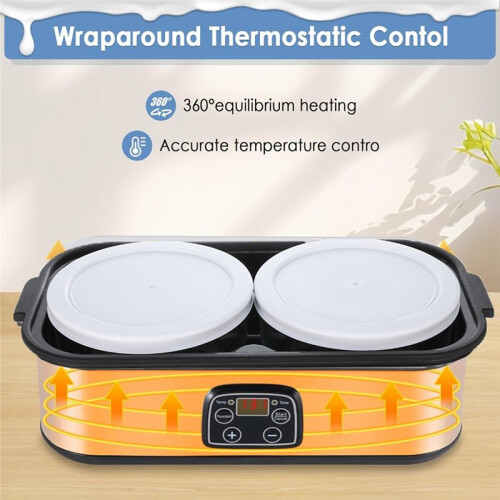 Yogurt Maker 2L Large Capacity Automatic Temperature Control 0-48 Hours Timer Digital Yogurt Maker Machine US 2