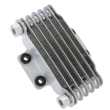 2X Motorcycle Engine Oil Cooler Cooling Radiator 85Ml Universal Silver Aluminum for 100Cc-250Cc Motorcycle Dirt Bike Atv