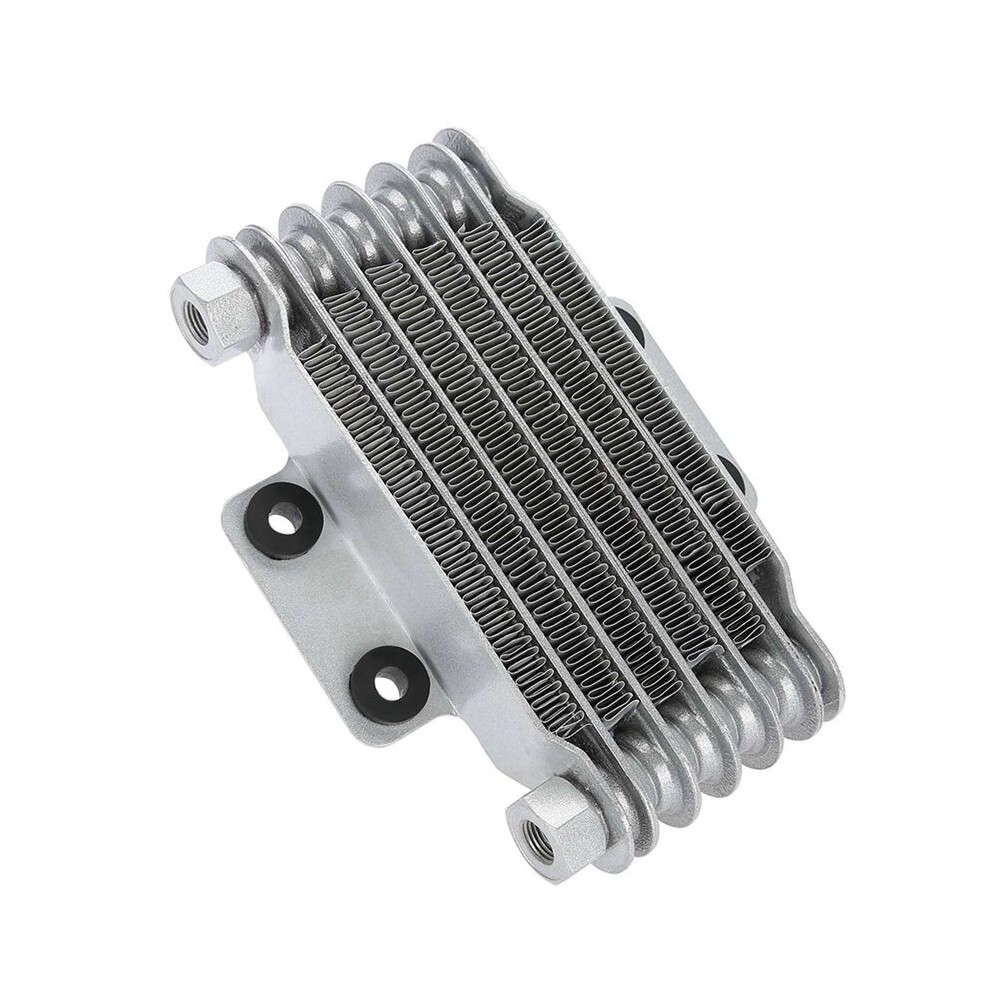 2X Motorcycle Engine Oil Cooler Cooling Radiator 85Ml Universal Aluminum For 100Cc-250Cc Motorcycle Dirt Bike Atv Silver 6032965862052