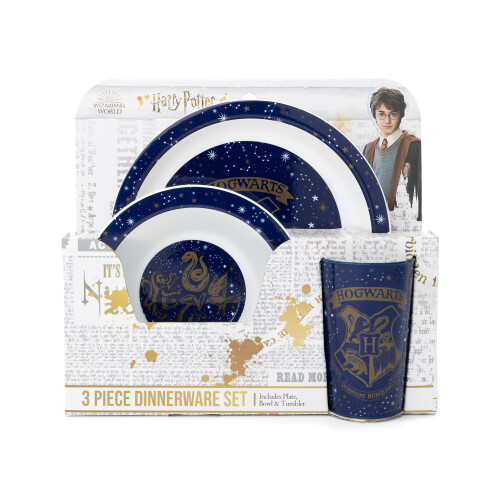 Harry Potter Harry Potter 3 Piece Tableware Set (Unisex Kids Blue) 1