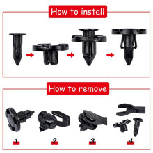 400 STÜCKE Drücken Typ Halter Clips 8 mm Liner Clips für Trim Niet Körper Befestigungen 01553-09321