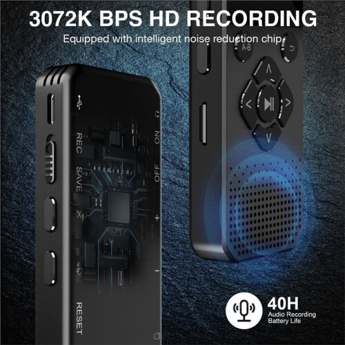 Digital Voice Recorder with Playback MP3 Voice Recorder for Presentations, Conferences and Interviews 32G 1