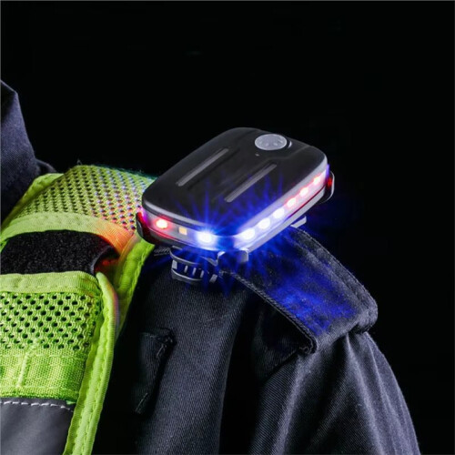 Led Shoulder Light Gravity Sensing Shoulder Lights Red  Led 360 Rotation Warning Safety Lamp for Security Patrol 1