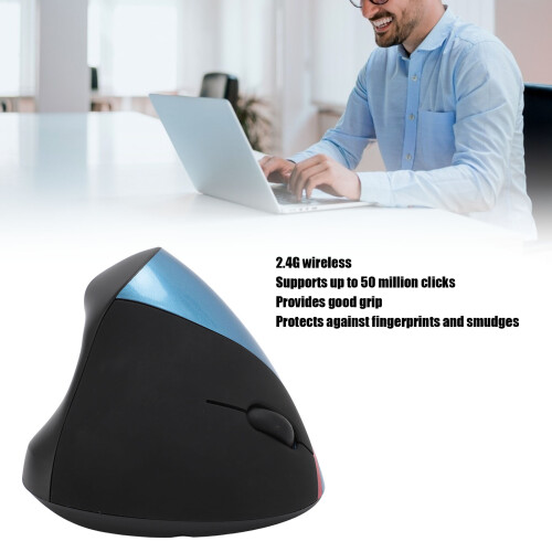 Right Hand Ergonomic Vertical Mouse 1600 DPI Rechargeable Wireless Blue 2