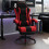 Living And Home (Black+Red) High Back Gaming Chair with Footrest 1