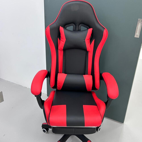 Living And Home (Black+Red) High Back Gaming Chair with Footrest 2