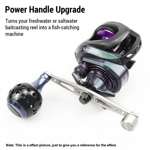 Manico per baitcasting 110 mm, fori 8x5 mm, Colore Nero 2