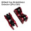 Queue de billard à deux pièces 673126mm rectitude noir/rouge 8