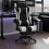 Living And Home (Black+White) High Back Gaming Chair with Footrest 1