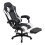Living And Home (Black+White) High Back Gaming Chair with Footrest 5