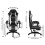 Living And Home (Black+White) High Back Gaming Chair with Footrest 6