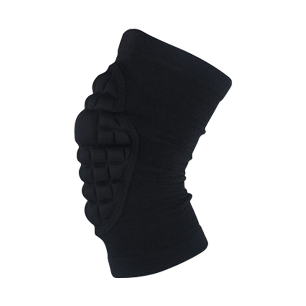 Black Breathable Soft Sponge Knee Support Brace For Running, Free Size