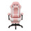 Living And Home (Pink+White) High Back Gaming Chair with Footrest 3