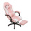 Living And Home (Pink+White) High Back Gaming Chair with Footrest 4