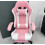 Living And Home (Pink+White) High Back Gaming Chair with Footrest 5