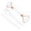 Jadestone Double-Head Gua Sha Roller Set, White Facial Tool 10