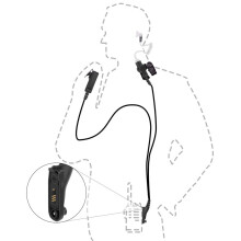 Auricolare Auricolare Tubo Acustico Radio Auricolare Auricolare un Due Vie con Microfono per APX6000 APX4000 APX7000