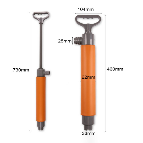 Pompe de cale manuelle pour bateaux 104  62  460–730 mm Rouge 2