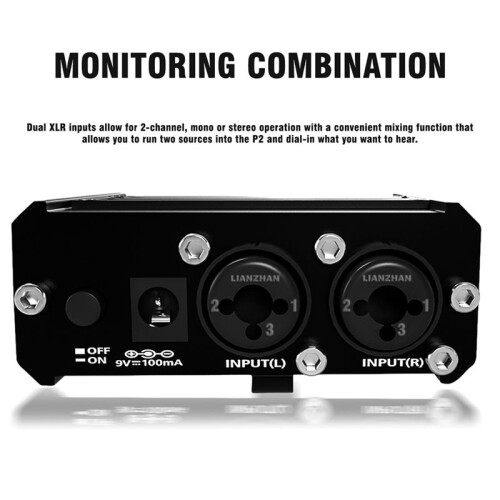 Headphone Amplifier for Instrument Specific 2-Way Ear Return XLR Balanced Input Outdoor Performance Distributor US Plug 1