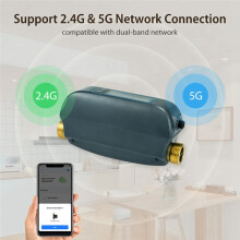 Tuya WiFi Water Valve Water Flow Rate and Water Meter Shut /Off Remote Control Real Display US Plug
