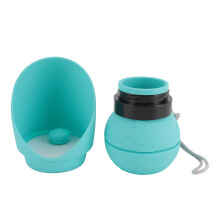 Borraccia in silicone pieghevole per cani 28.5x9x9 cm Blu