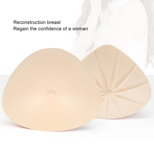 Breast Form Mastectomy Prosthesis Triangle Silicone 75C 80A 85A 2