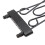 6 String Metal Trapeze Tailpiece for Jazz Guitar, Black, Adjustable 8