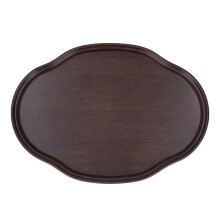 Bandeja de bambu para servir, cor nogueira, 28,6 x 20,5 cm