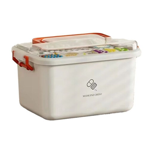 Large Capacity Portable Medicine Box,Multi-Layer Plastic Medicine Storage Box, Multifunctional Portable Kit 1