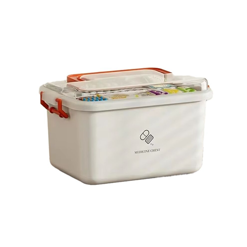 Large Capacity Portable Medicine Box,Multi-Layer Plastic Medicine Storage Box, Multifunctional Portable Kit