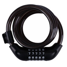 Bicycle Locks, Electric Bike Five-Digit Combination Locks, Mountain Bike Bar Wire Rings, Anti-Theft Black