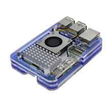 For Raspberry Pi 5 Acrylic Case with Aluminum Heat Sink Supports Active Cooler for RPi 5 Accessories