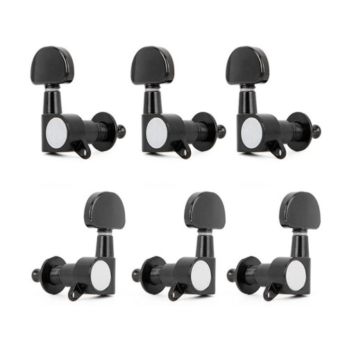 Pomello per Corde di Chitarra, Chitarra Folk, Ukulele, Completamente Chiuso, Corde Classiche, Nero