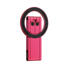 MA60 Magnetic Phone Tripod Stand Foldable Desk Holder Flexible Adjustment for 17 16 Smartphones Rose Red