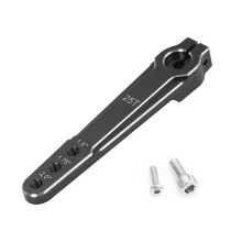 Bras de Servo de Direction Étendu en Aluminium 1,5 Pouce 1,75 Pouce 2,0 Pouces 25T Klaxon M3 3 Trous pour Voiture RC SCX10 RC Toy Parts Noir