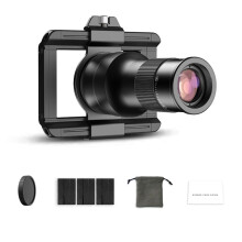 Mobile Phone Telephoto Macro Lens Kit 6X Telephoto Lens+150mm Macro Lens for 16/15/14 with Universal Phone Mount