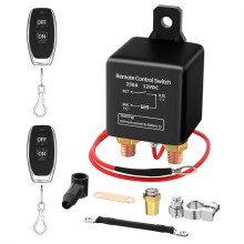 For Car 12V Remote Battery Disconnect 250A Anti-Theft Remote Control with Two Wireless Remote Control